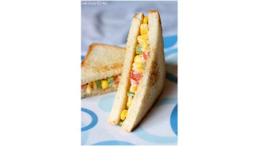 Sweet Corn Egg Sandwich